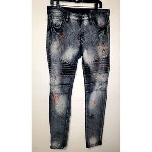 Southpole Skinny Jeans Paint Splatter Size 34X34